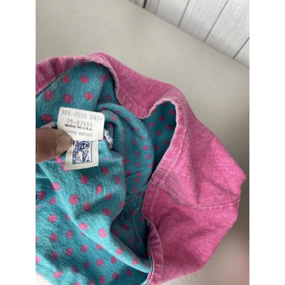 Vintage OshKosh B'gosh Pink Polka Dot Overall Dress 24 Months Union Made USA - Picture 6 of 8